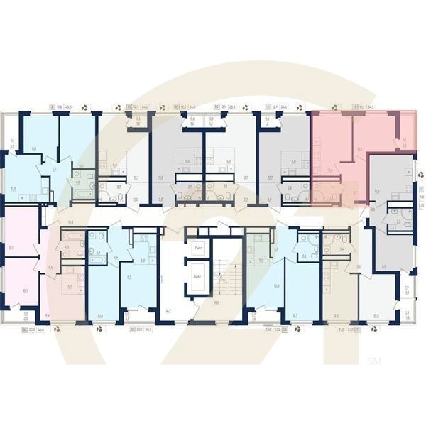 1-комн, 34.3 м², 15-22 этаж