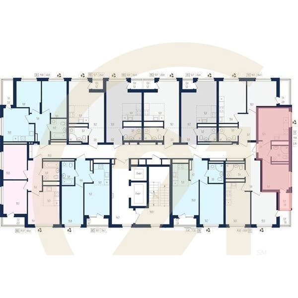 1-комн, 28.2 м², 16-22 этаж