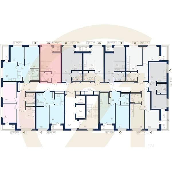 1-комн, 25.4 м², 2 этаж