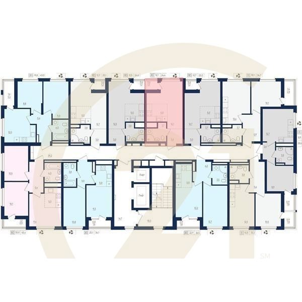 1-комн, 24.4 м², 7-9 этаж
