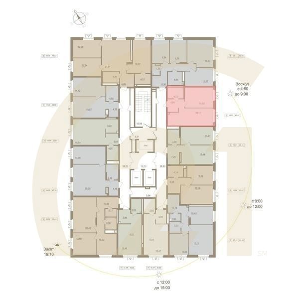 1-комн, 40.97 м², 8-15 этаж