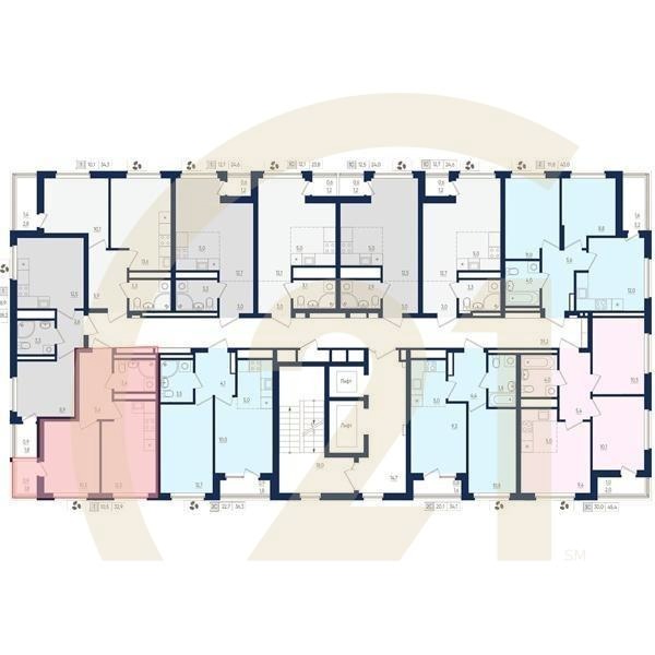1-комн, 32.9 м², 15-16 этаж