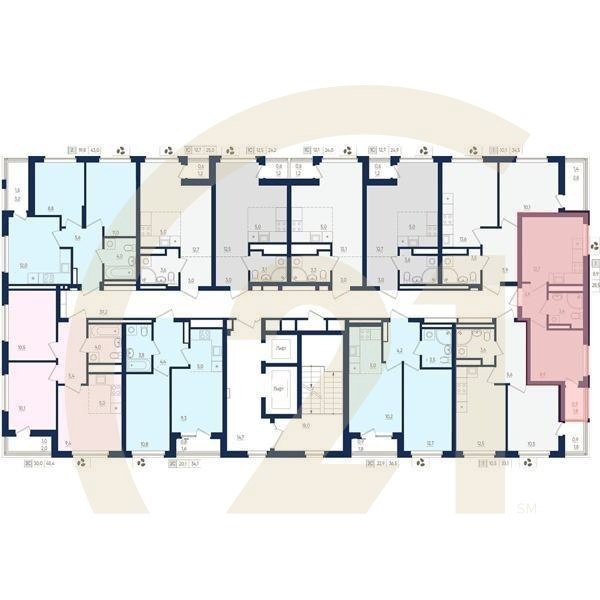 1-комн, 28.5 м², 12 этаж