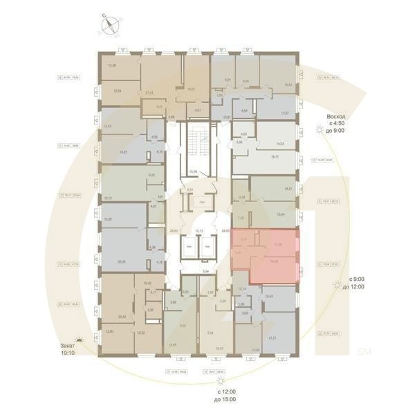 1-комн, 37.02 м², 3-20 этаж