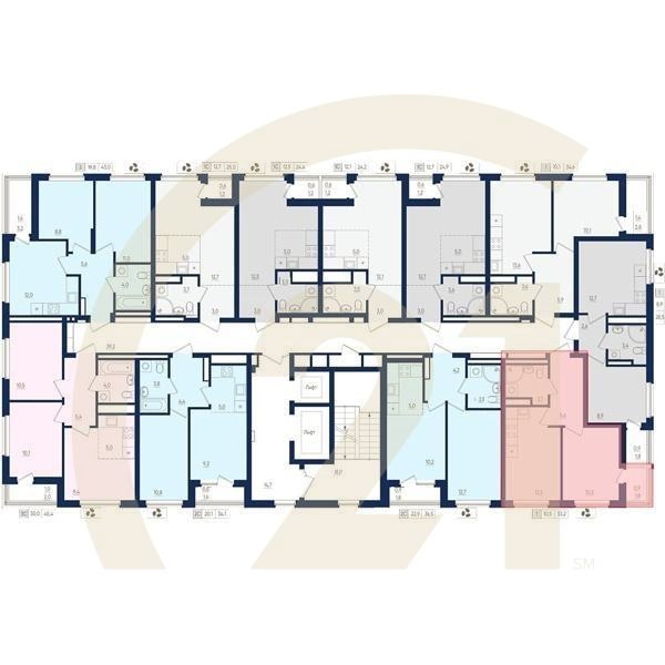 1-комн, 33.2 м², 9-10 этаж
