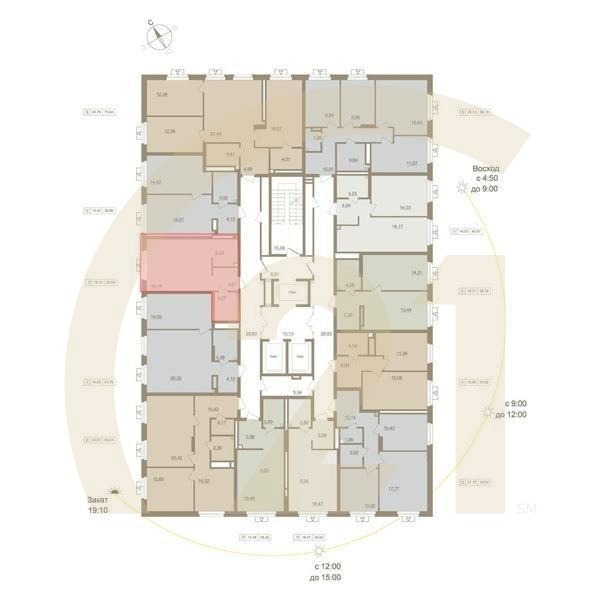 1-комн, 32.64 м², 9-14 этаж