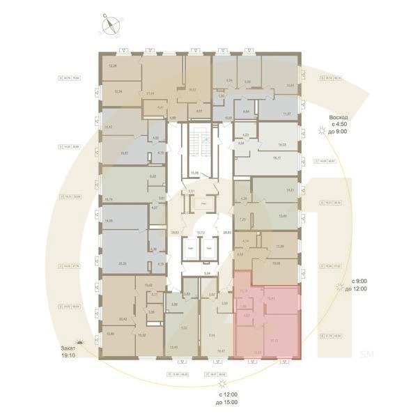 2-комн, 53.34 м², 8-20 этаж