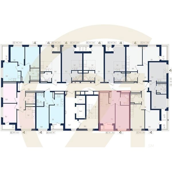 2-комн, 36.7 м², 2 этаж