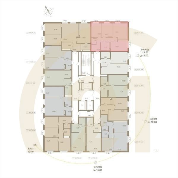 3-комн, 65.16 м², 8-20 этаж