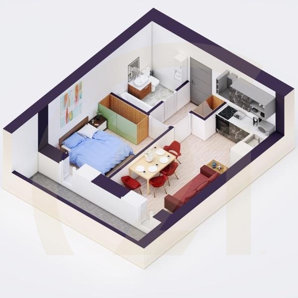 1-комн, 32.59 м², 18-19 этаж