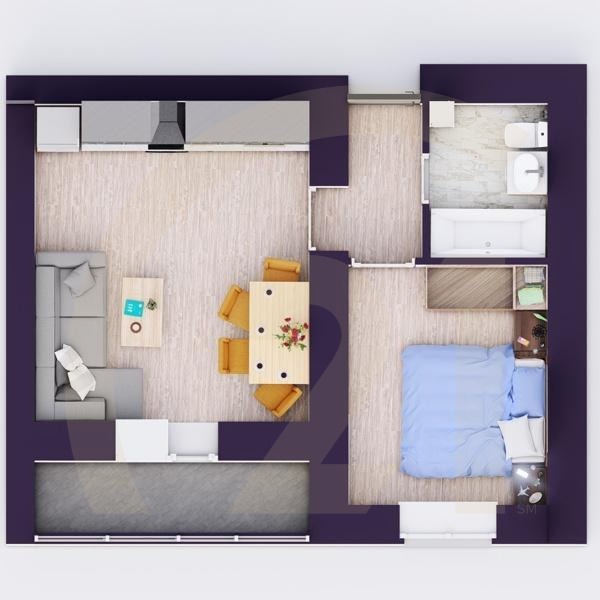 1-комн, 32.76 м², 15-16 этаж