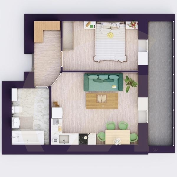 2-комн, 41.28 м², 17 этаж