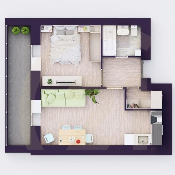 2-комн, 42.6 м², 13-18 этаж