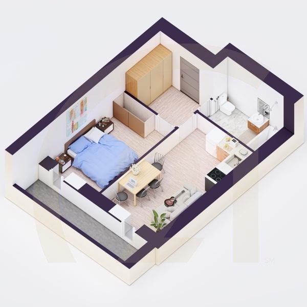 2-комн, 39.49 м², 11-16 этаж