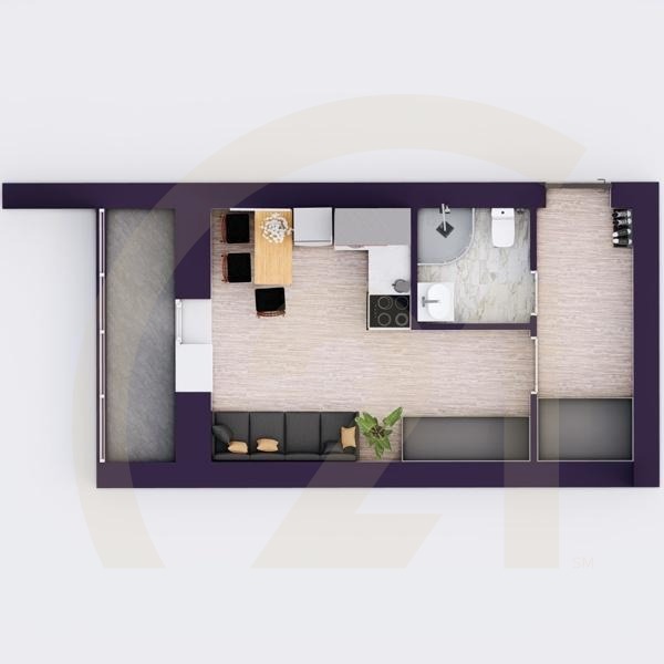 1-комн, 24.54 м², 3-11 этаж