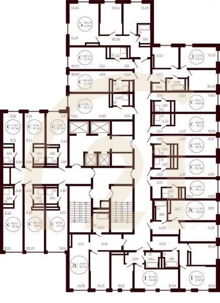 1-комн, 36.18 м², 24 этаж