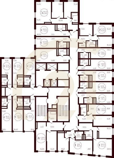 1-комн, 45.23 м², 27-31 этаж