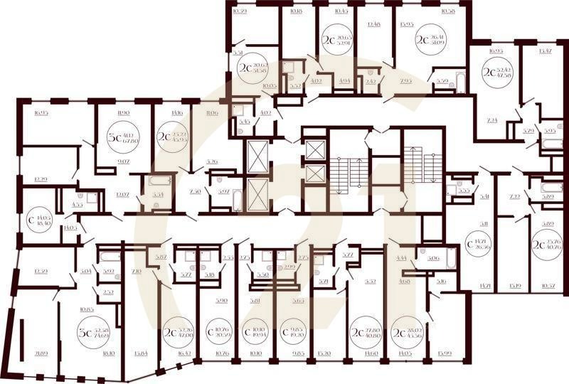 3-комн, 74.69 м², 5-6 этаж