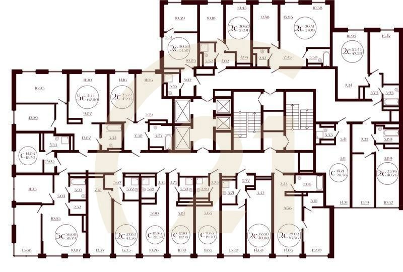 Студия, 26.56 м², 8-31 этаж