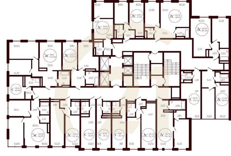 Студия, 20.51 м², 15-21 этаж
