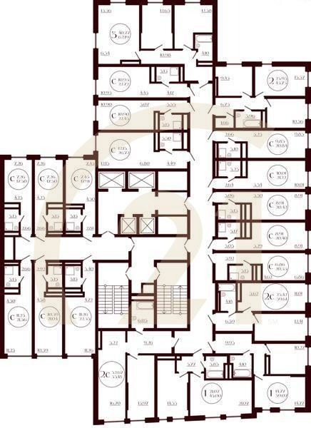 Студия, 26.72 м², 16-31 этаж