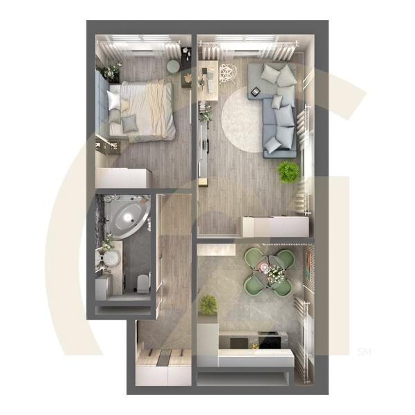 2-комн, 49.65 м², 5-32 этаж