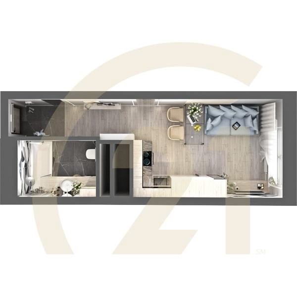 Студия, 17.54 м², 5-32 этаж