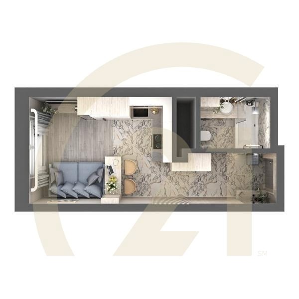 Студия, 24.38 м², 5-24 этаж