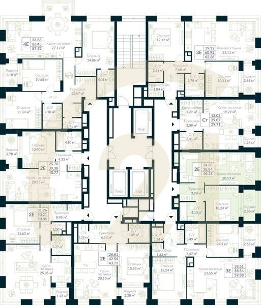 1-комн, 40.28 м², 11 этаж