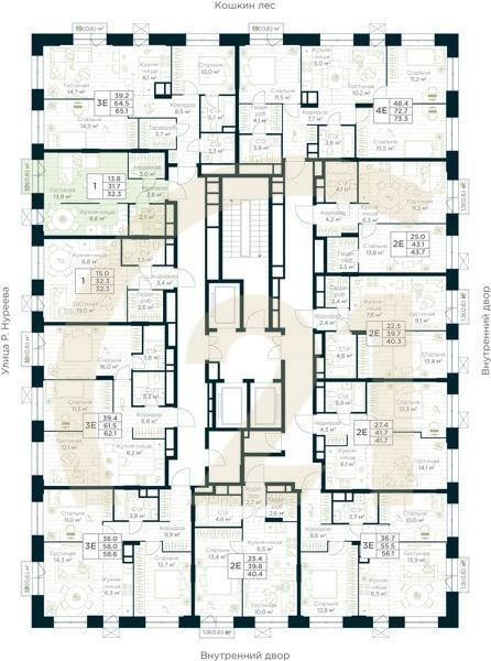 Студия, 32.3 м², 4-15 этаж