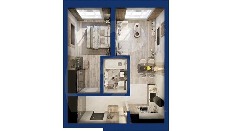 1-комн, 43.48 м², 6-19 этаж