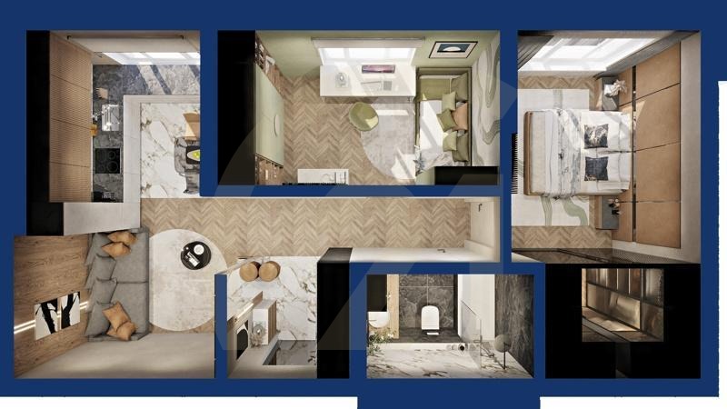 2-комн, 57.17 м², 5-19 этаж