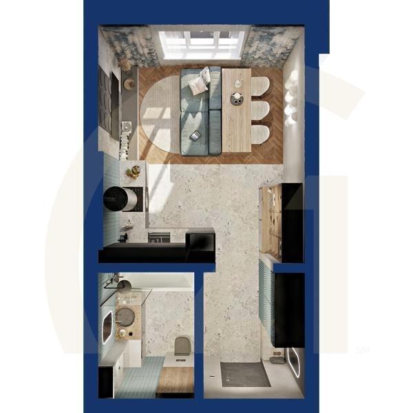 Студия, 29.92 м², 7-19 этаж