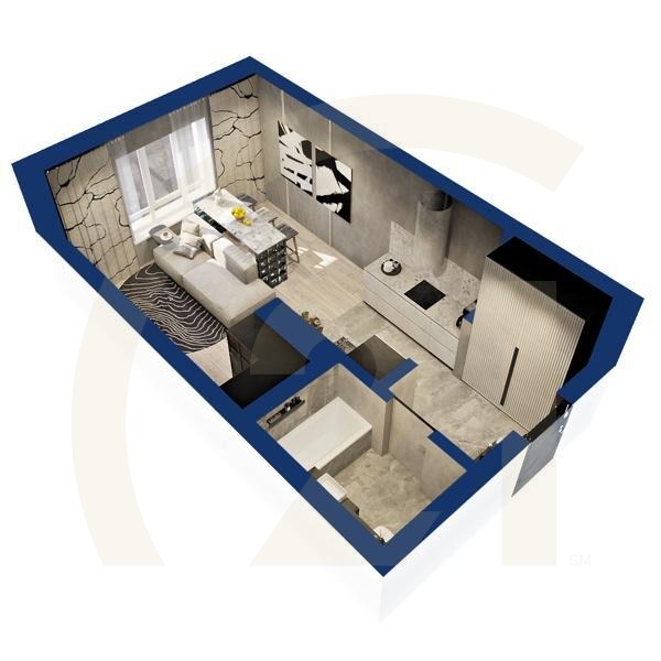 Студия, 29.47 м², 5-19 этаж