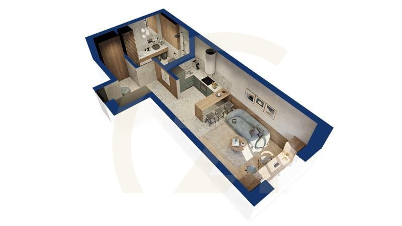 Студия, 38.07 м², 5-19 этаж