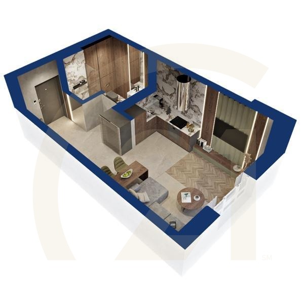 Студия, 29.75 м², 5-19 этаж