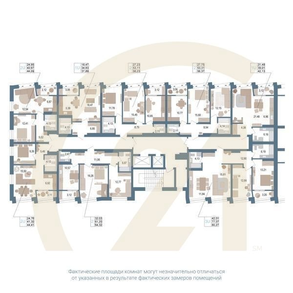 3-комн, 79 м², 8 этаж