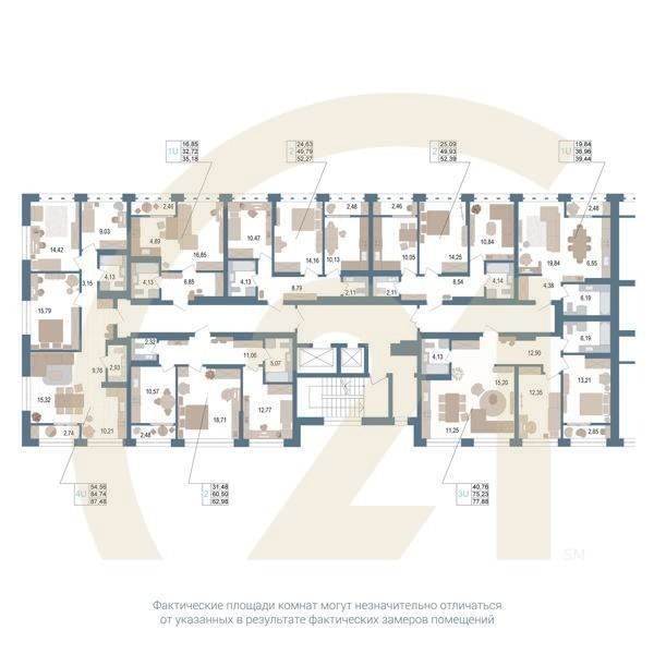3-комн, 76.6 м², 14 этаж