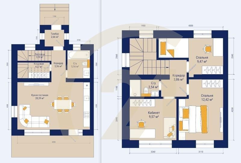 3-комн, 85.12 м², 1 этаж