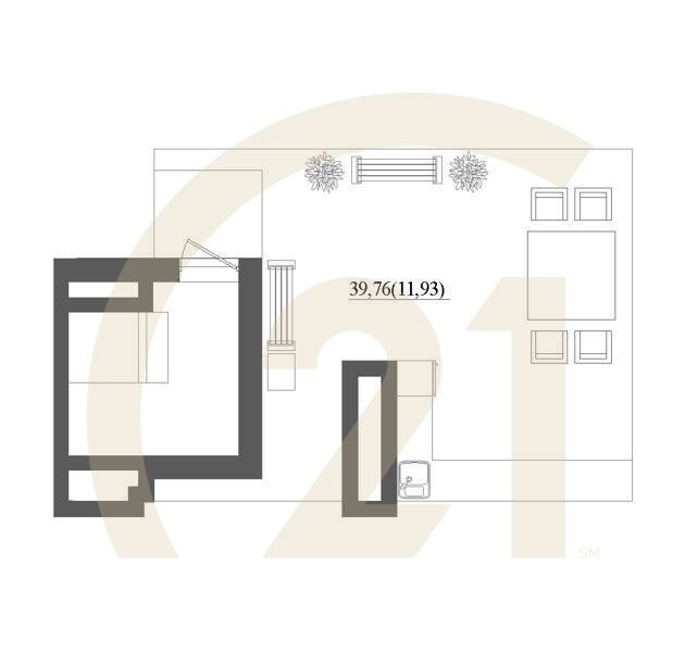 2-комн, 67.69 м², 21 этаж