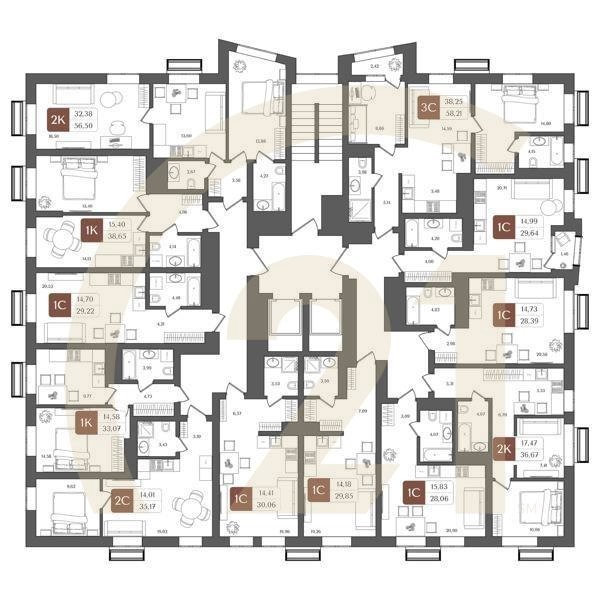 1-комн, 29.22 м², 4-21 этаж