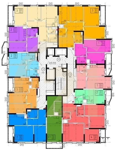 Студия, 36.19 м², 3-14 этаж