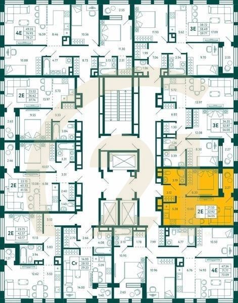 1-комн, 34.05 м², 5-27 этаж