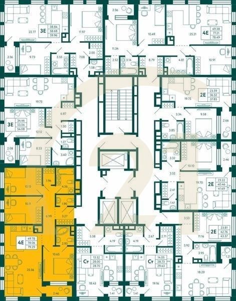 3-комн, 79.29 м², 3-10 этаж