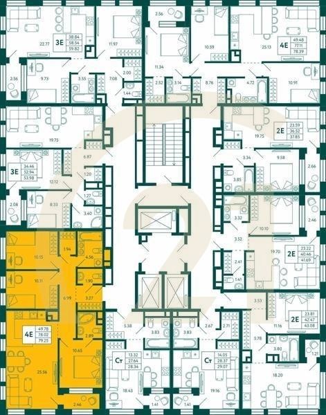 3-комн, 79.25 м², 13-26 этаж