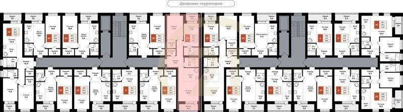 3-комн, 75.7 м², 2-7 этаж