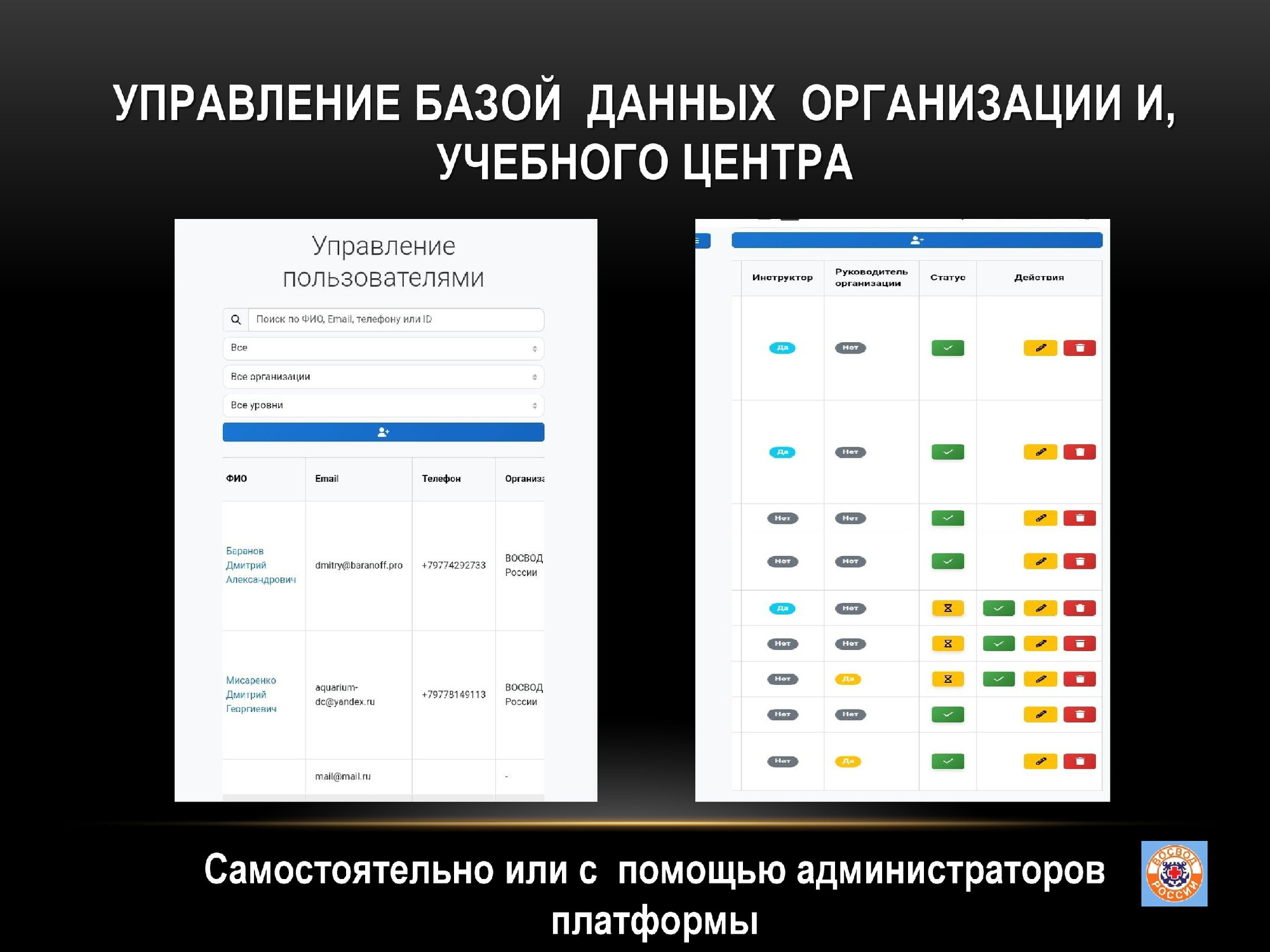Международная интернет-платформа «Центр переподготовки и обеспечения спасателей и специалистов по обеспечению безопасности на водных объекта