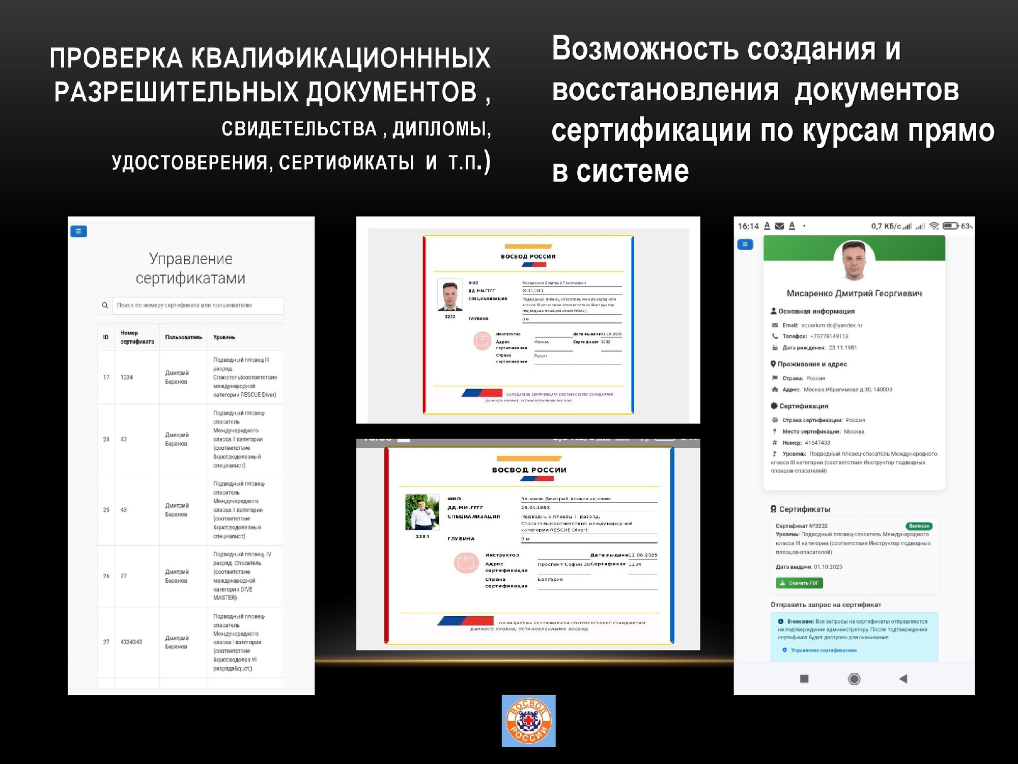 Международная интернет-платформа «Центр переподготовки и обеспечения спасателей и специалистов по обеспечению безопасности на водных объекта