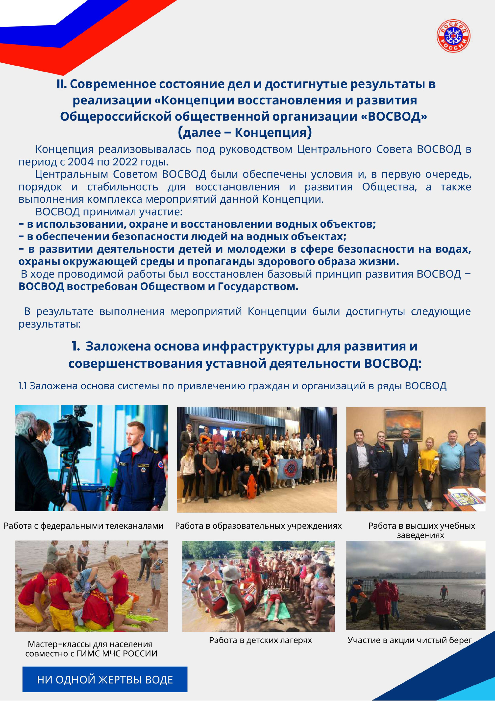 ПРОГРАММА РАЗВИТИЯ ВСЕРОССИЙСКОГО ОБЩЕСТВА СПАСАНИЯ НА ВОДАХ (ВОСВОД) НА ПЕРИОД ДО 2030 ГОДА