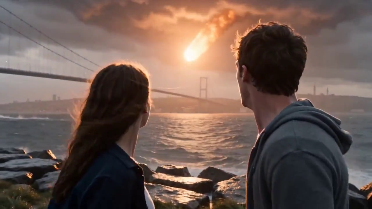 The viral 'Last Kiss Before the Wave' trend on TikTok and Reels. A ready-made template in veongen.ai: upload 2 photos and get a cinematic AI video in 5 minutes.